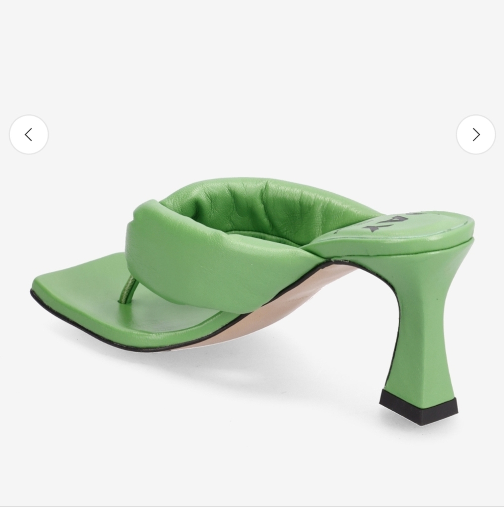 Day Birger et Mikkelsen Nathalie- Strap Sandal (bright green leather heels) - Picture 12 of 13